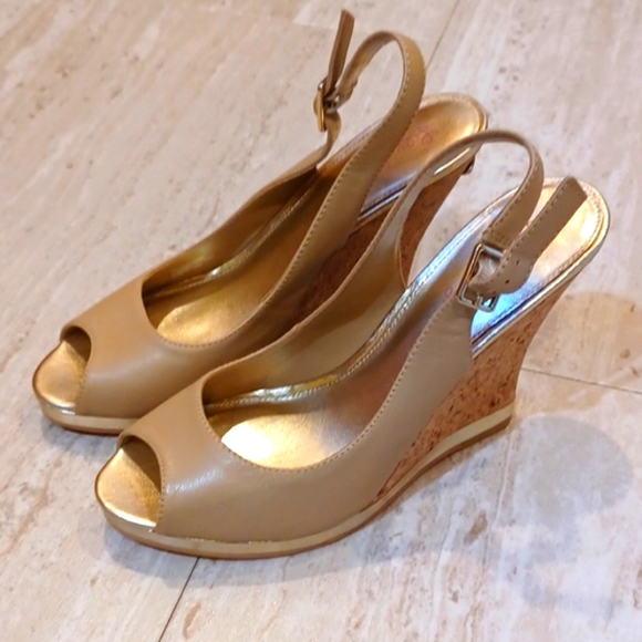 Lilly Pulitzer Shoes - Lily Pulitzer Peep Toe Cork Wedges